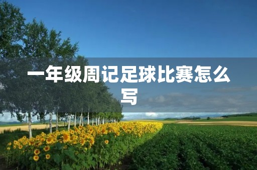 一年级周记足球比赛怎么写