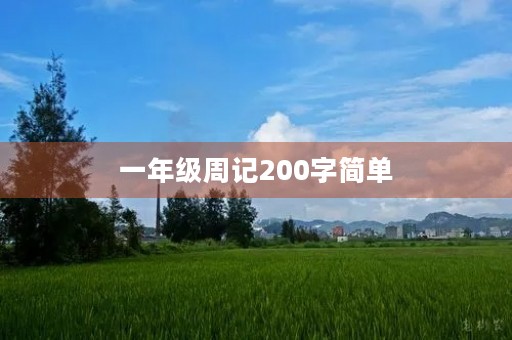 一年级周记200字简单