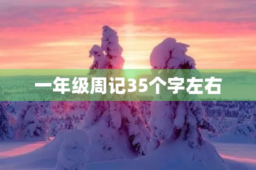 一年级周记35个字左右