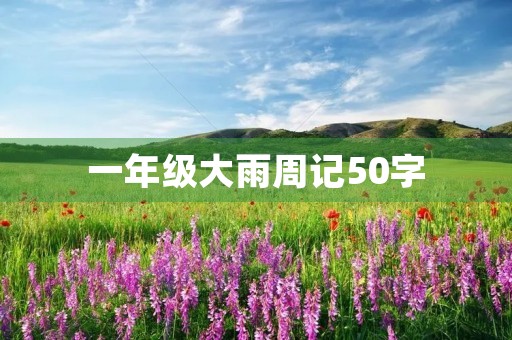 一年级大雨周记50字