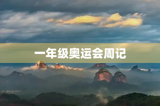 一年级奥运会周记 一年级奥运会周记