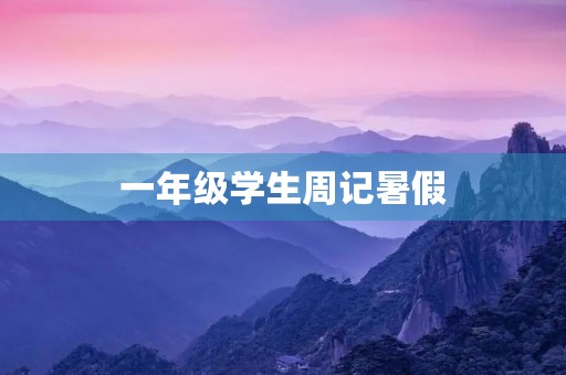 一年级学生周记暑假