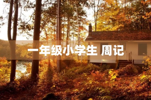 一年级小学生 周记