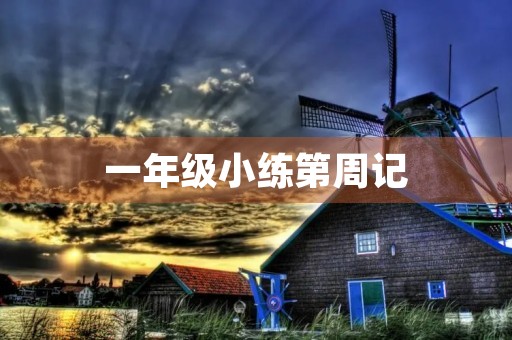 一年级小练第周记