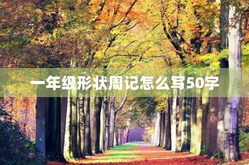 一年级形状周记怎么写50字