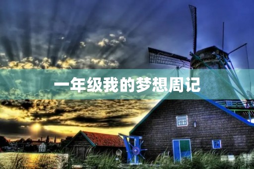一年级我的梦想周记
