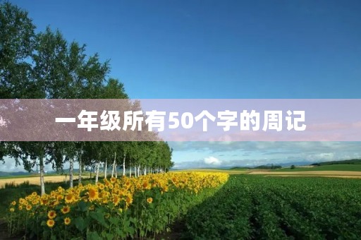 一年级所有50个字的周记