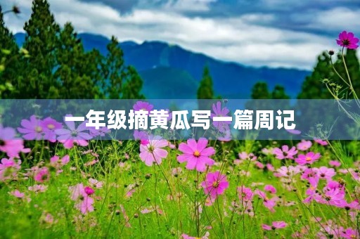 一年级摘黄瓜写一篇周记