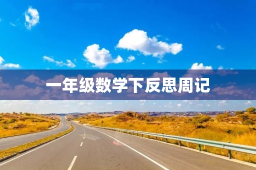 一年级数学下反思周记 一年级数学下反思周记