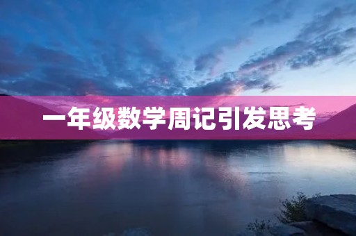 一年级数学周记引发思考