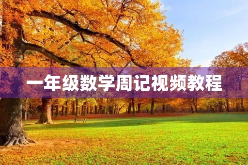 一年级数学周记视频教程 一年级数学周记视频教程