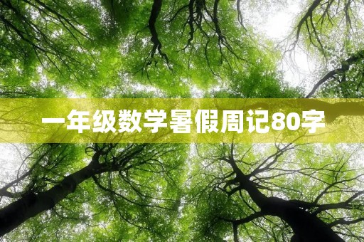 一年级数学暑假周记80字 一年级数学暑假周记80字