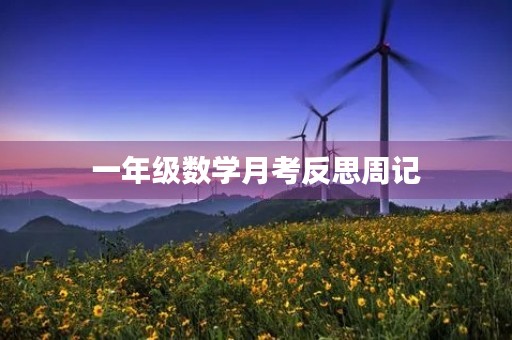 一年级数学月考反思周记