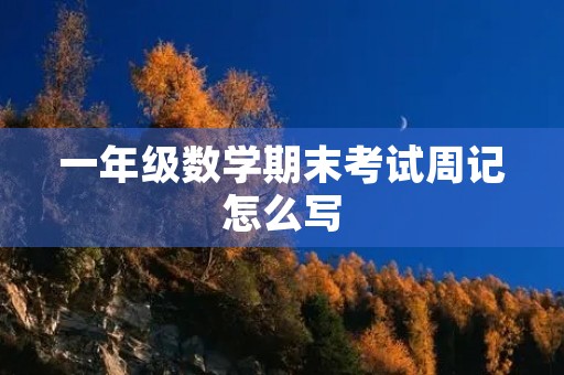 一年级数学期末考试周记怎么写 一年级数学期末考试周记怎么写
