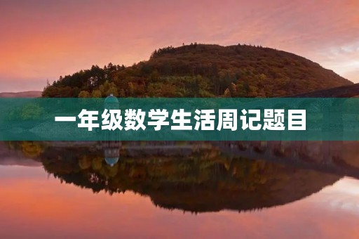 一年级数学生活周记题目