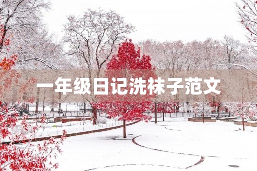 一年级日记洗袜子范文