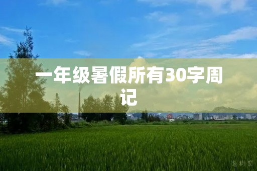 一年级暑假所有30字周记
