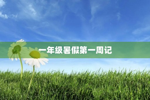 一年级暑假第一周记 一年级暑假第一周记