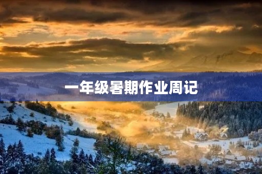 一年级暑期作业周记