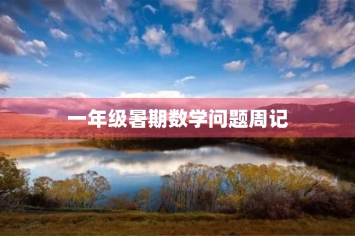 一年级暑期数学问题周记 一年级暑期数学问题周记
