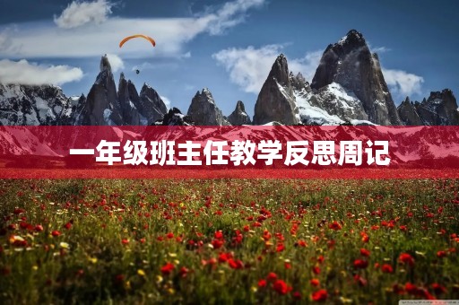 一年级班主任教学反思周记 一年级班主任教学反思周记