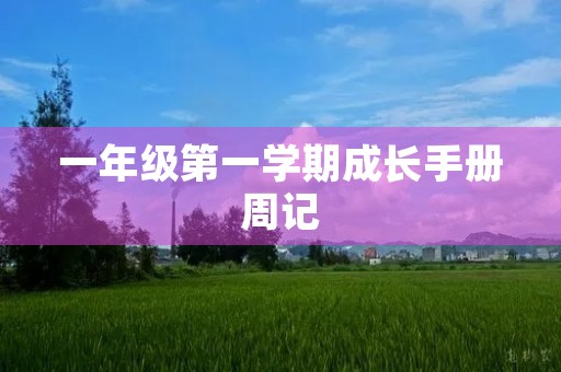 一年级第一学期成长手册周记