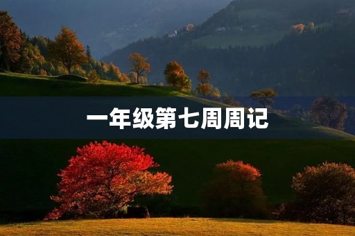 一年级第七周周记 一年级第七周周记