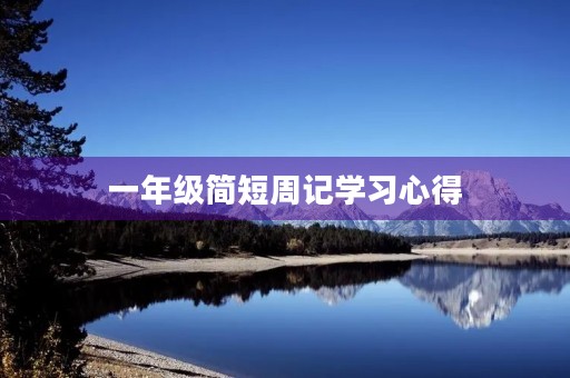 一年级简短周记学习心得 一年级简短周记学习心得