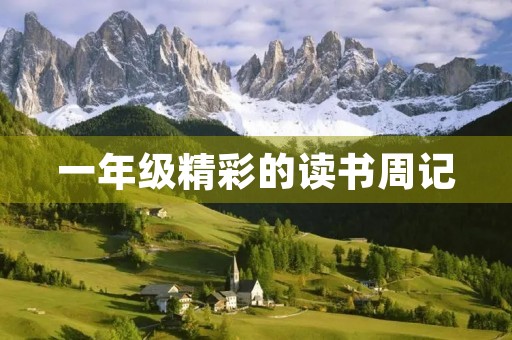 一年级精彩的读书周记 一年级精彩的读书周记