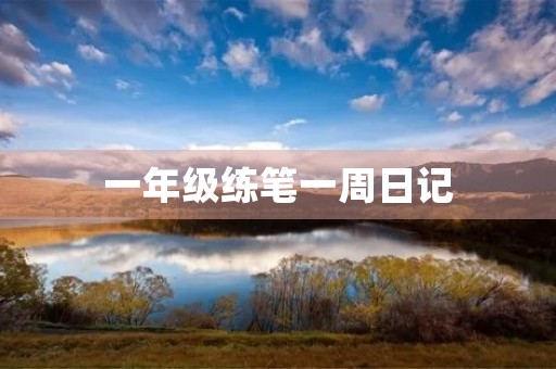 一年级练笔一周日记