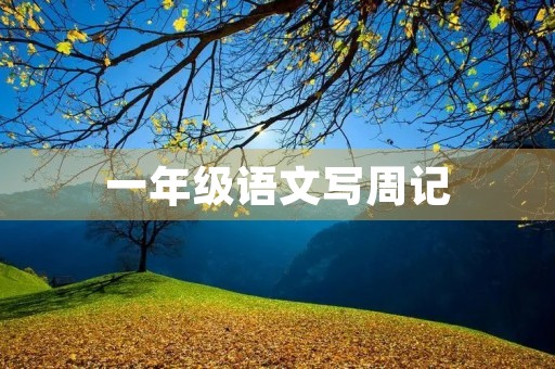 一年级语文写周记