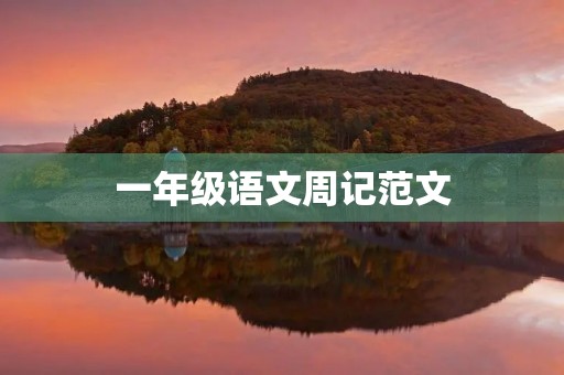 一年级语文周记范文