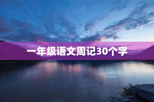 一年级语文周记30个字