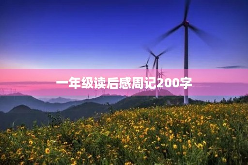 一年级读后感周记200字