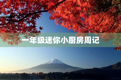 一年级迷你小厨房周记