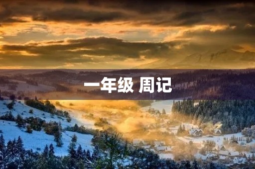 一年级 周记 一年级 周记