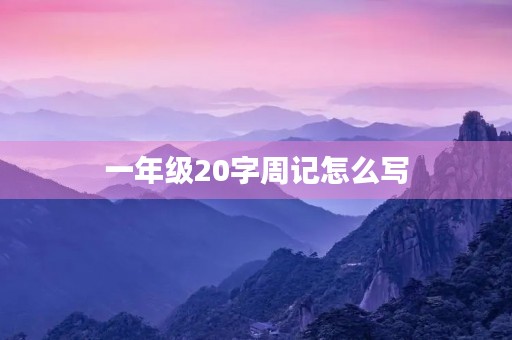 一年级20字周记怎么写