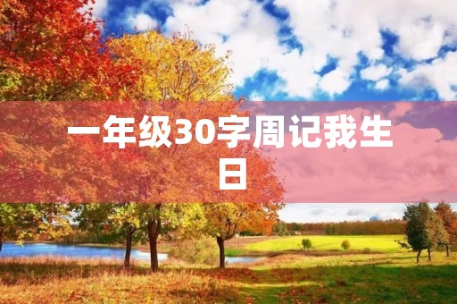 一年级30字周记我生日 一年级30字周记我生日