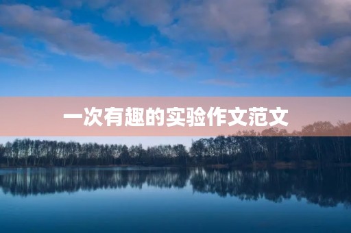 一次有趣的实验作文范文
