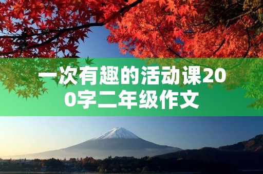 一次有趣的活动课200字二年级作文