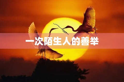 一次陌生人的善举