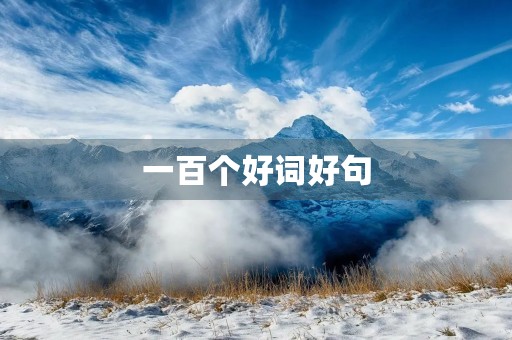 一百个好词好句，一百个好词好句要短的