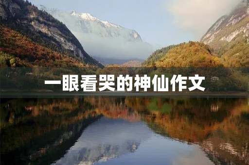 一眼看哭的神仙作文