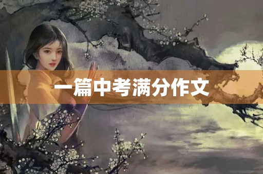 一篇中考满分作文 一篇中考满分作文
