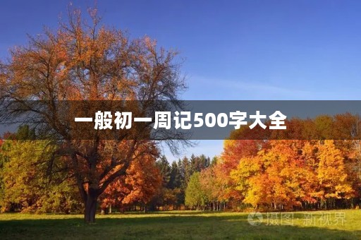 一般初一周记500字大全