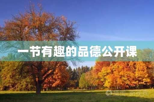 一节有趣的品德公开课 一节有趣的品德公开课