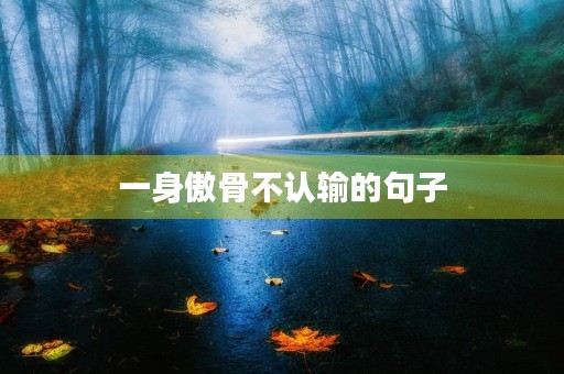 一身傲骨不认输的句子,一身傲骨不认输的成语 一身傲骨不认输的句子,一身傲骨不认输的成语