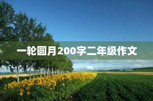 一轮圆月200字二年级作文