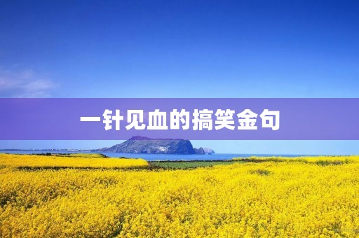 一针见血的搞笑金句(一针见血的搞笑句子) 一针见血的搞笑金句(一针见血的搞笑句子)