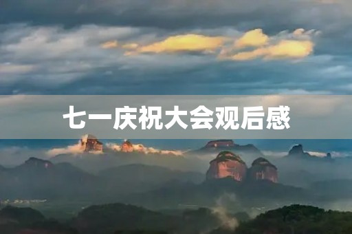 七一庆祝大会观后感 七一庆祝大会观后感